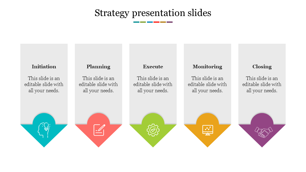 Multinoded Strategy Presentation Slide Template Designs